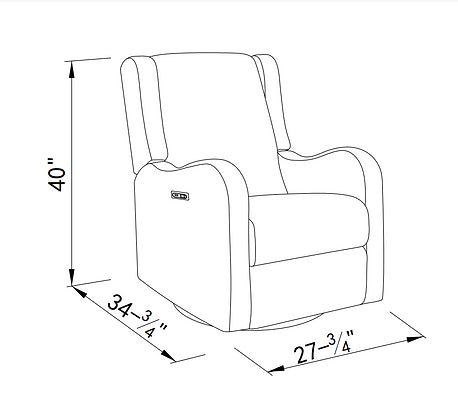 Alice Power Swivel Glider Recliner in Sherpa Beige