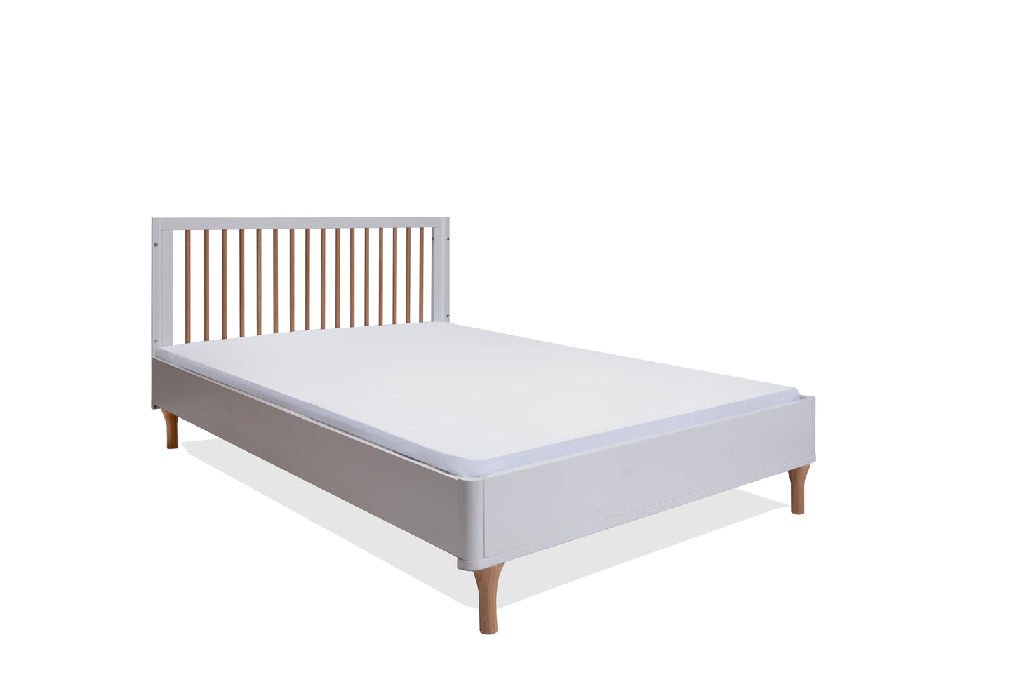 Lollipop 4-in-1 Convertible Crib with Free Toddler Rail Conversion Kit + Crib Mattress