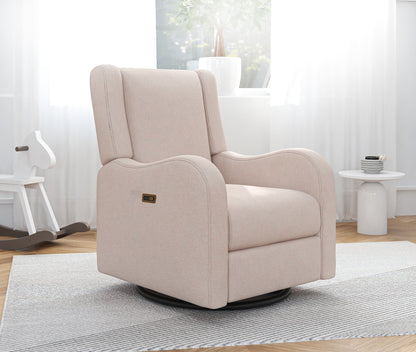 Alice Nursery Power Swivel Glider Recliner in Sand