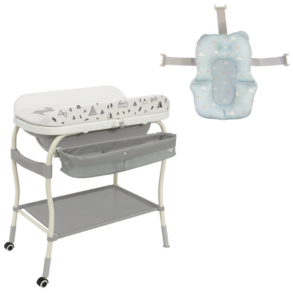 LiftNest 2-in-1 Standing Bathtub with Changing table (With Bath Pillow)