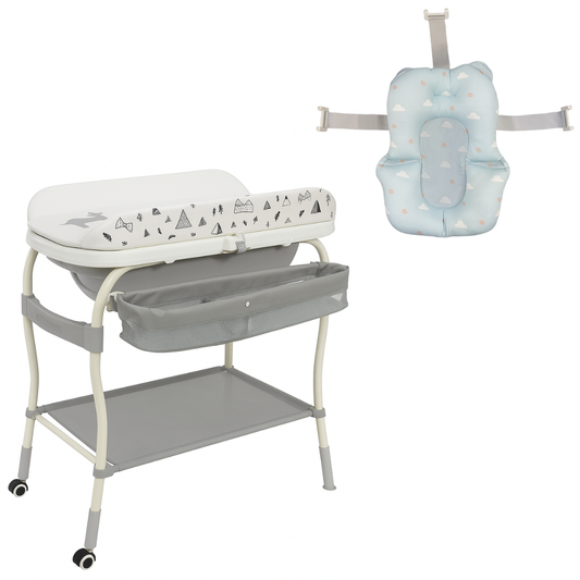 LiftNest 2-in-1 Standing Bathtub with Changing table (With Bath Pillow)