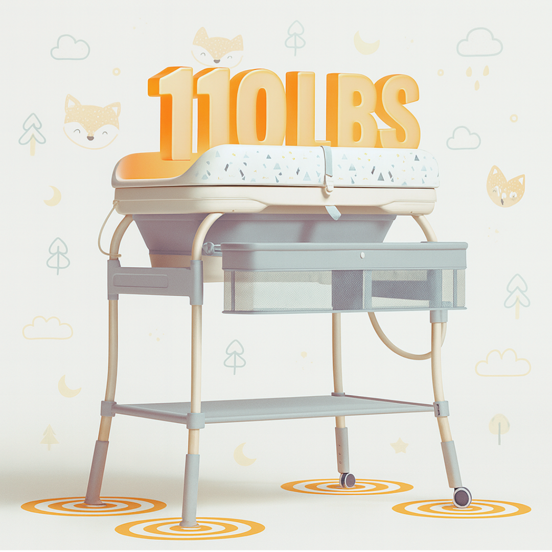 LiftNest 2-in-1 Standing Bathtub with Changing table (With Bath Pillow)