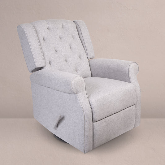 Hayley Swivel Reclining Glider in Grey - West Home Furniture