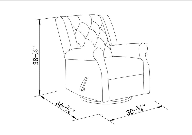 Hayley Swivel Reclining Glider in Sand - West Home Furniture I Adult -  Children - Infant  Furniture 